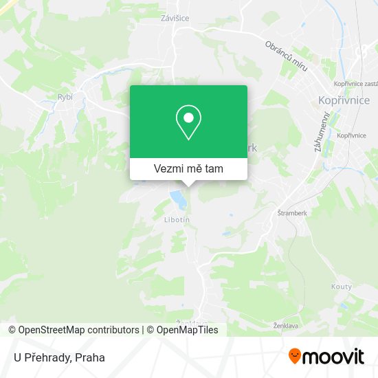 U Přehrady mapa
