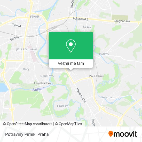 Potraviny Pirník mapa