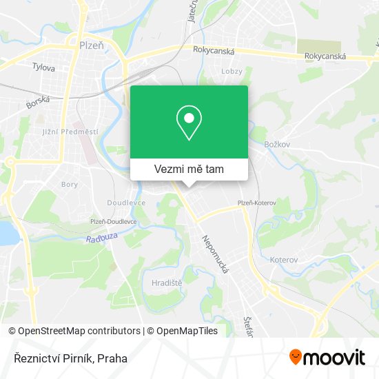 Řeznictví Pirník mapa