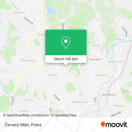 Červený Mlýn mapa