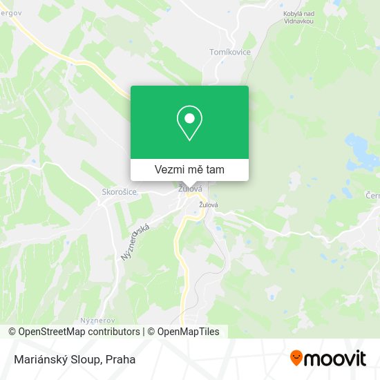 Mariánský Sloup mapa