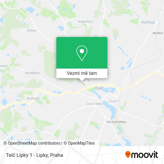 Telč Lipky 1 - Lipky mapa