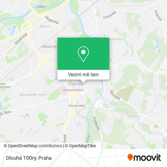 Dlouhá 100ry mapa