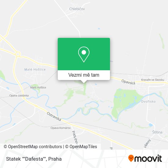 Statek ""Dafesta"" mapa