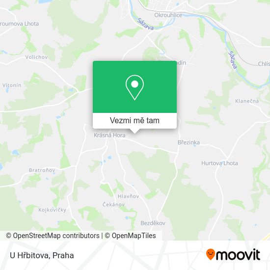 U Hřbitova mapa