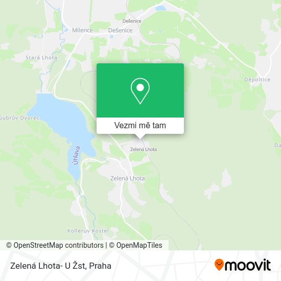 Zelená Lhota- U Žst mapa