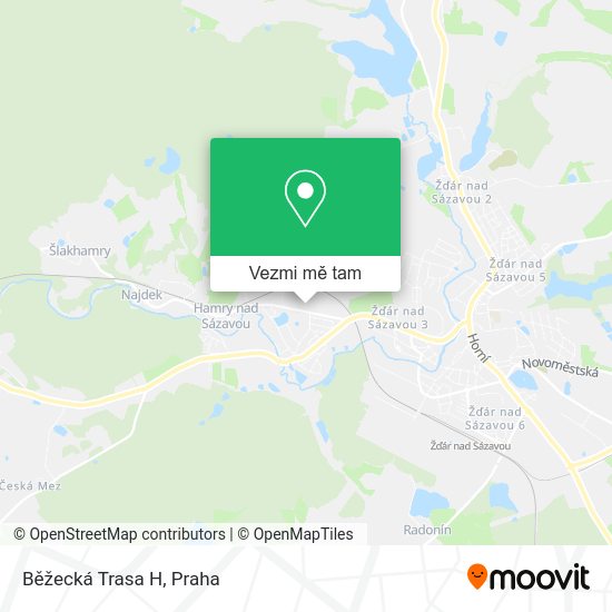 Běžecká Trasa H mapa