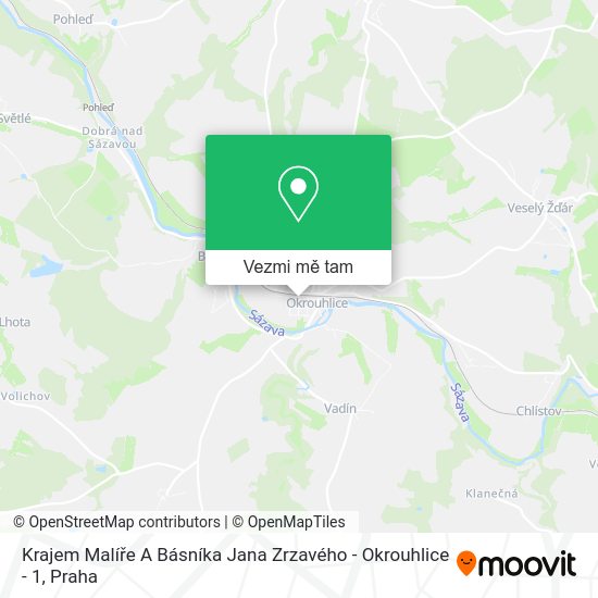 Krajem Malíře A Básníka Jana Zrzavého - Okrouhlice - 1 mapa