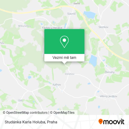 Studánka Karla Holuba mapa