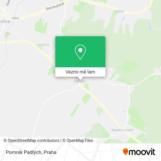 Pomník Padlých mapa
