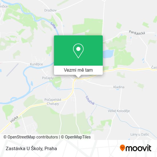 Zastávka U Školy mapa
