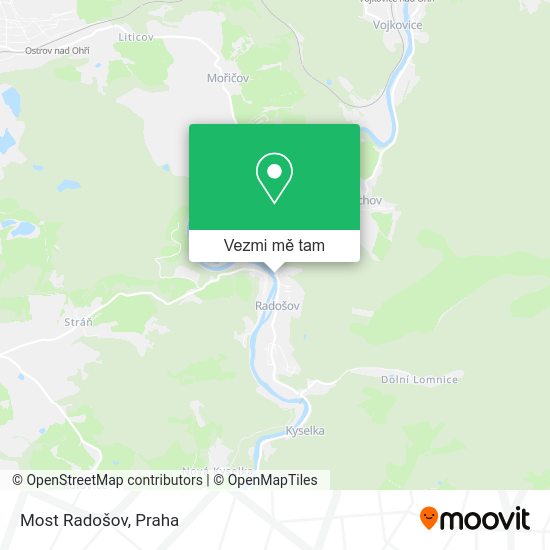 Most Radošov mapa
