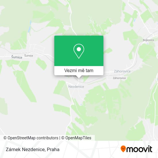 Zámek Nezdenice mapa