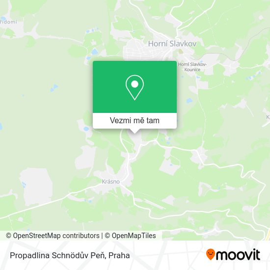 Propadlina Schnödův Peň mapa