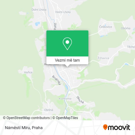 Náměstí Míru mapa
