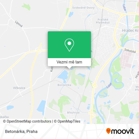 Betonárka mapa