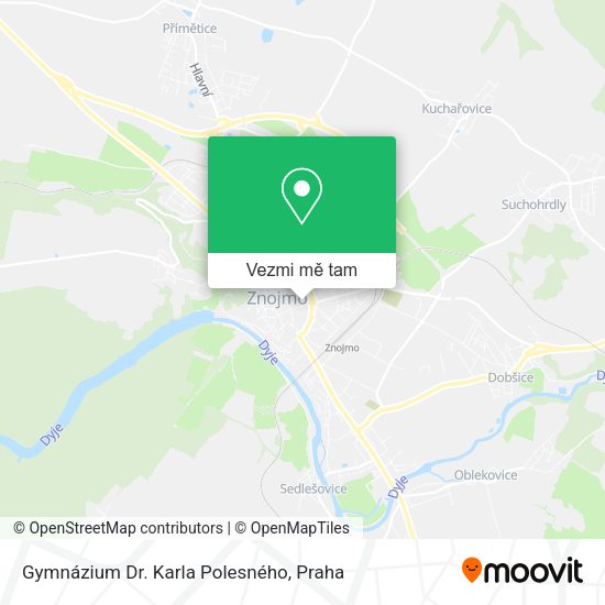 Gymnázium Dr. Karla Polesného mapa