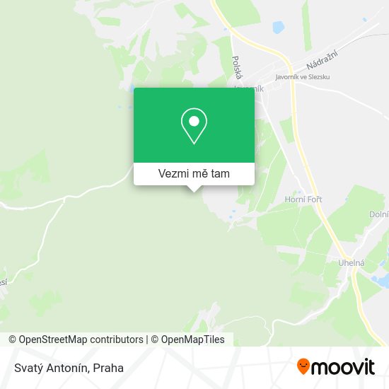 Svatý Antonín mapa