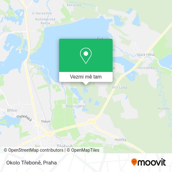 Okolo Třeboně mapa