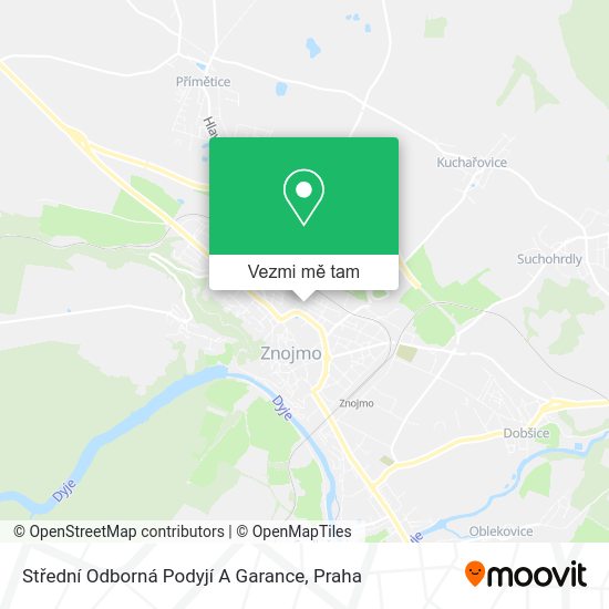 Střední Odborná Podyjí A Garance mapa