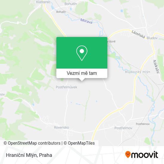 Hraniční Mlýn mapa