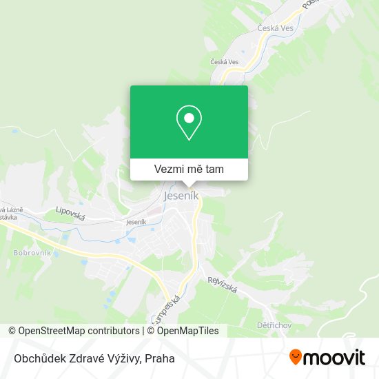 Obchůdek Zdravé Výživy mapa