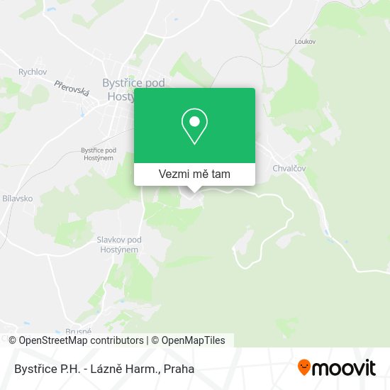 Bystřice P.H. - Lázně Harm. mapa