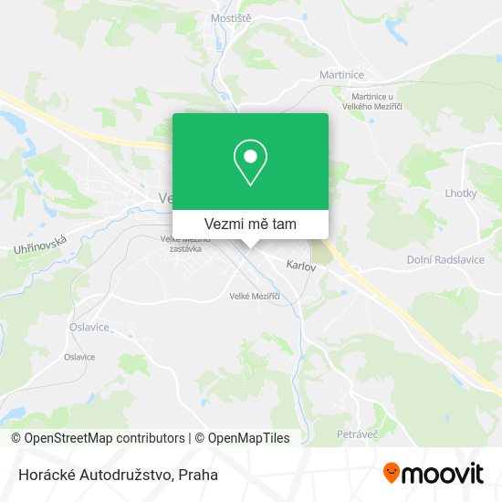 Horácké Autodružstvo mapa