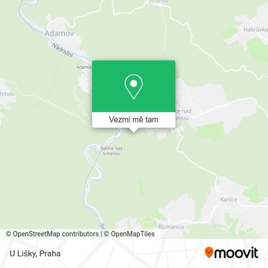 U Lišky mapa