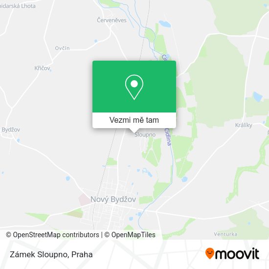 Zámek Sloupno mapa