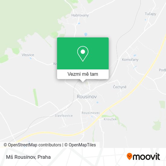 Mš Rousínov mapa