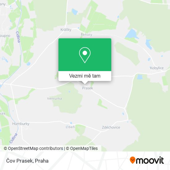 Čov Prasek mapa
