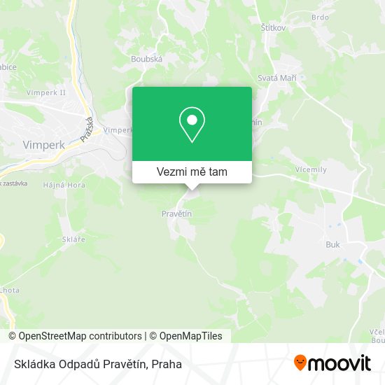 Skládka Odpadů Pravětín mapa