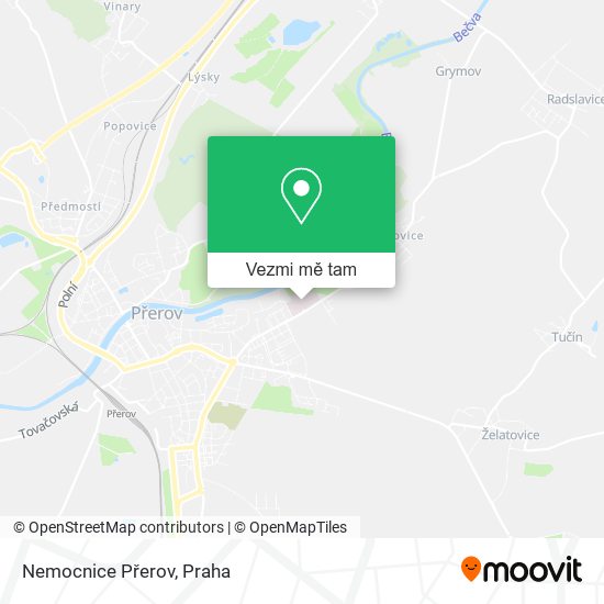 Nemocnice Přerov mapa