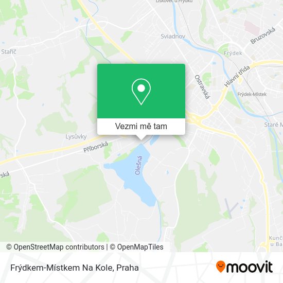 Frýdkem-Místkem Na Kole mapa
