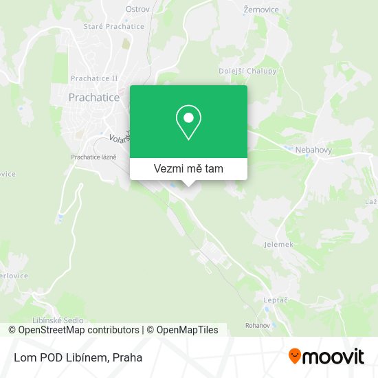 Lom POD Libínem mapa