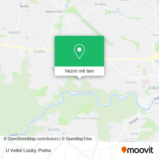 U Velké Louky mapa