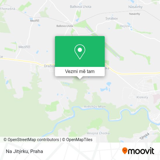 Na Jitýrku mapa
