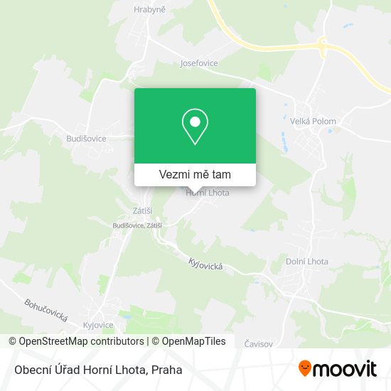 Obecní Úřad Horní Lhota mapa