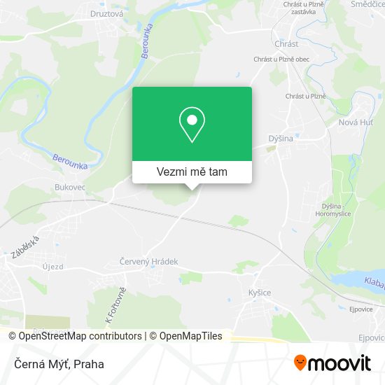 Černá Mýť mapa