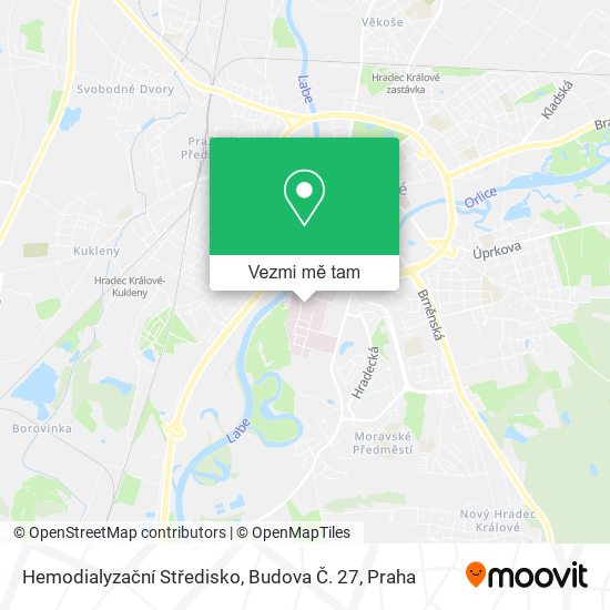 Hemodialyzační Středisko, Budova Č. 27 mapa