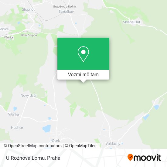 U Rožnova Lomu mapa