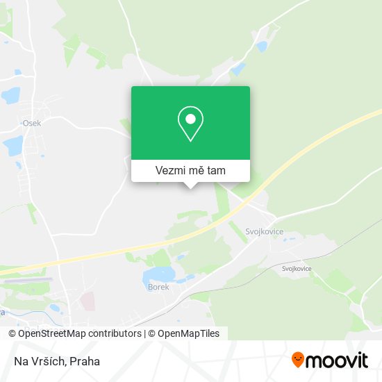 Na Vrších mapa