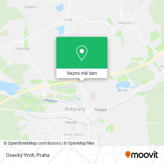 Osecký Vrch mapa