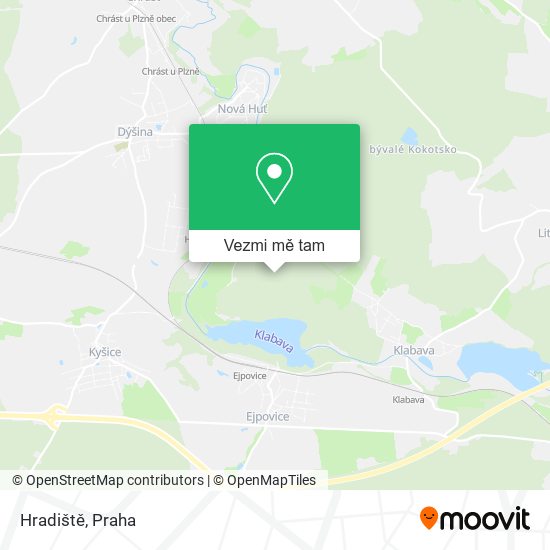 Hradiště mapa