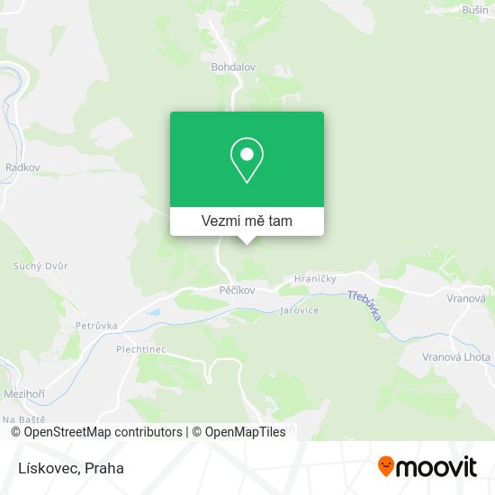 Lískovec mapa