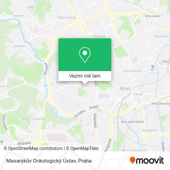 Masarykův Onkologický Ústav mapa