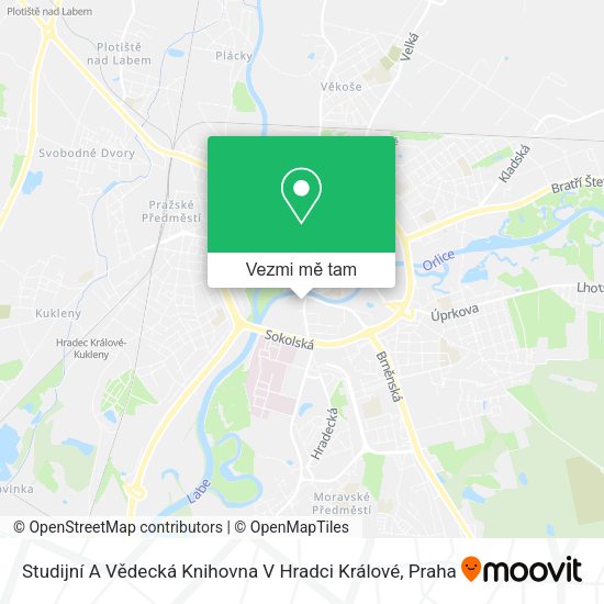 Studijní A Vědecká Knihovna V Hradci Králové mapa