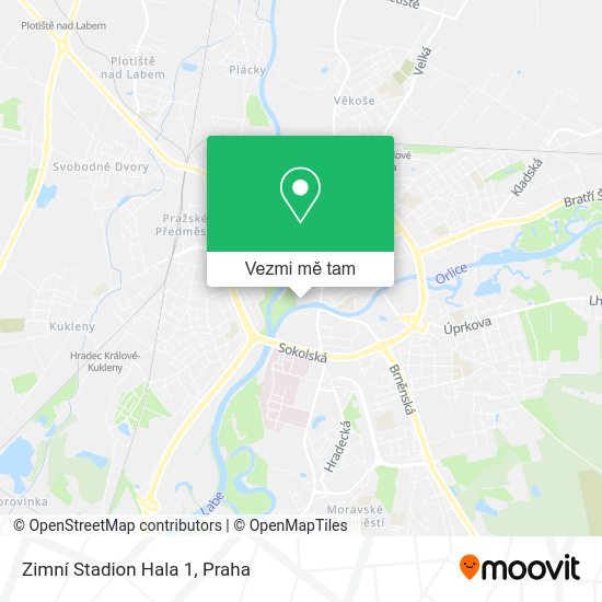 Zimní Stadion Hala 1 mapa
