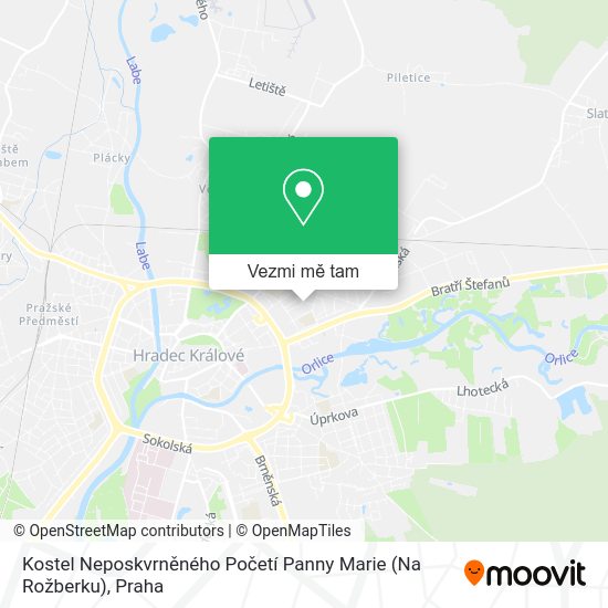 Kostel Neposkvrněného Početí Panny Marie (Na Rožberku) mapa